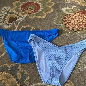New Never Worn Blue Hollister Bikini Bottoms Size XL